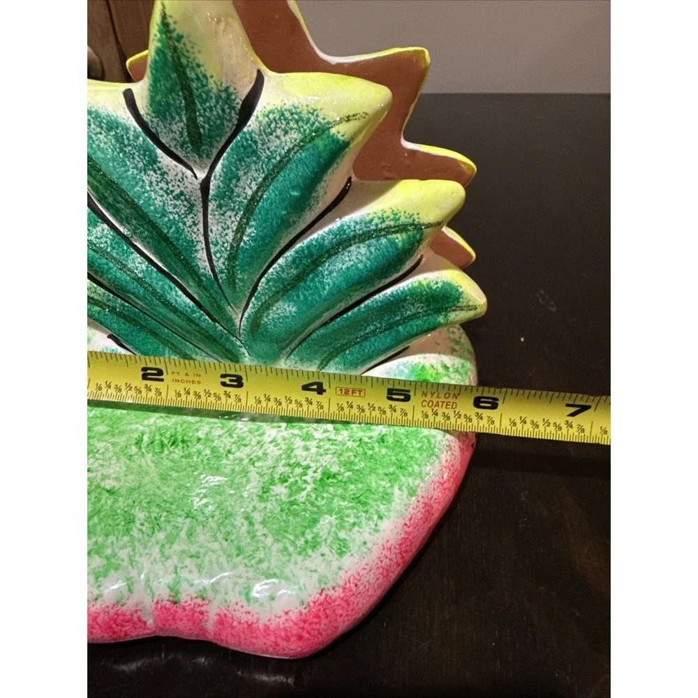 Handcrafted In Cozumel Mexico Pineapple Tropical Agave Ceramic Napkin Holder
